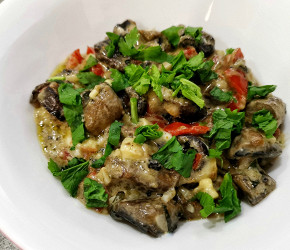 Фотография рецепта Шампиньоны со сметаной и сыром