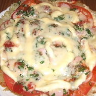 Картофельная пицца на сковороде