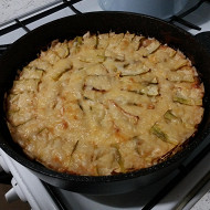 Запеканка с курицей и кабачками