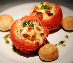 Фотография рецепта Помидоры с сыром и соусом бешамель
