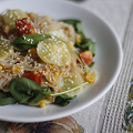 Фотография рецепта Стеклянная лапша с кукурузой и имбирным соусом автор Maria Katkova