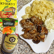 Куриные грудки с медом и кунжутом