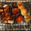 Фотография рецепта Шашлычки из курицы, креветок и овощей автор Алексей Зимин