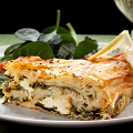 Фотография рецепта Греческий пирог со шпинатом и фетой (Spanakopita) автор Ольга Худина
