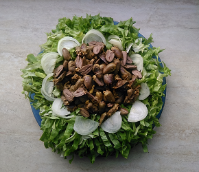 Фотография рецепта Салат из куриных сердец