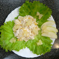 Фотография рецепта Куриный салат с ананасом, яблоками и кукурузой автор ксения огнева