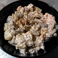 Фотография рецепта Салат с грибами, курицей и креветками автор valderama