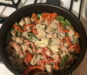 Фотография рецепта Фунчоза с индейкой и овощами