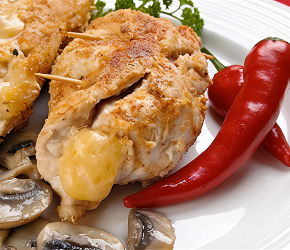 Фотография рецепта Куриные котлеты с грибами и сыром