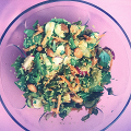 Фотография рецепта Киноа с миндалем и рукколой автор Salatshop