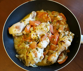 Фотография рецепта Чахохбили из тушеной курицы