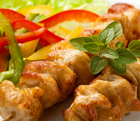 Фотография рецепта Жареные куриные шашлыки в соусе якитори