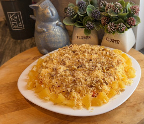 Фотография рецепта Салат с курицей и апельсинами: яркий и вкусный рецепт
