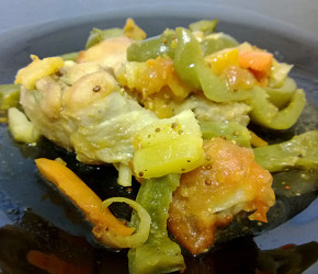 Фотография рецепта Курица с овощами в кисло-сладком соусе