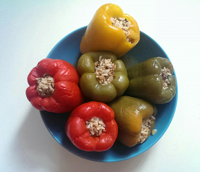 Фотография рецепта Перец, фаршированный мясом и рисом