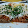 Фотография рецепта Каннеллони с мясной начинкой под соусом бешамель автор Кристина Карабина
