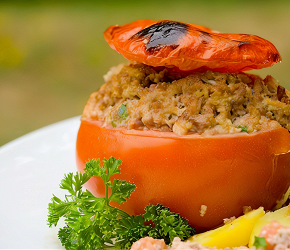 Фотография рецепта Фаршированные мясом помидоры