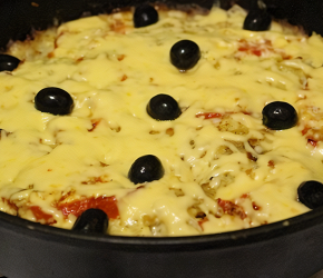 Фотография рецепта Мясо картофелем, помидорами и сыром