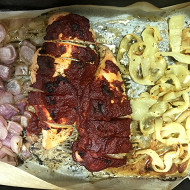 Запеченная курица с рисом
