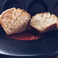 Кексы с арахисовым маслом и фундуком