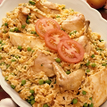 Фотография рецепта Куриные ножки с шафраном, рисом и зеленым горошком автор elpukhova