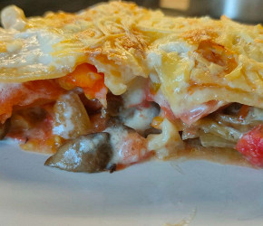 Фотография рецепта Лазанья с грибами и помидорами