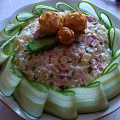 Фотография рецепта Салат оливье с мясом и свежими огурцами автор lubopushka
