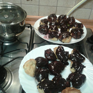 Эклеры с заварным белковым кремом