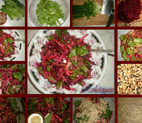 Фотография рецепта Салат со свеклой и грецкими орехами