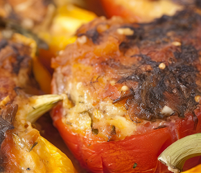 Фотография рецепта Фаршированные помидоры с мясом и сыром