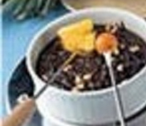 Фотография рецепта Шоколадное фондю с сухофруктами