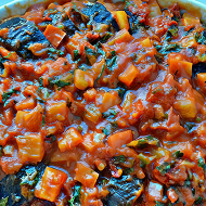 Баклажаны фаршированные мясом, по-турецки