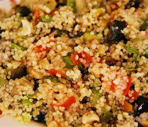 Фотография рецепта Кускус с овощами, апельсином и орехами