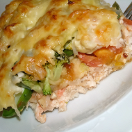 Запеканка с куриным филе и овощами