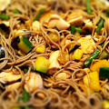 Фотография рецепта Гречневая лапша с овощами и креветками автор Kshu Kshu