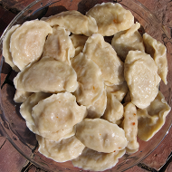 Вареники с фасолью и грибами