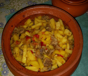 Фотография рецепта Жаркое с куриными желудками