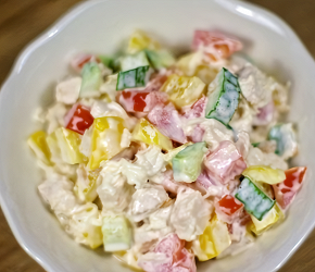 Фотография рецепта Салат с курицей и овощами