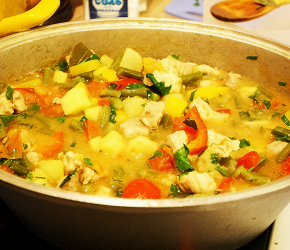Фотография рецепта Тажин с мясом, зеленой фасолью и помидорами