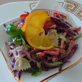 Фотография рецепта Салат с макаронами, копченой колбасой и огурцами автор Азиза Сабирова