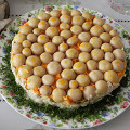 Фотография рецепта Слоеный салат с грибами, мясом и плавлеными сырками автор Anna Melnikova