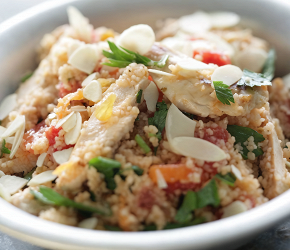 Фотография рецепта Курица в миндале с кускусом