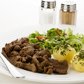 Фотография рецепта Говядина тушеная с луком и картофелем автор Алина