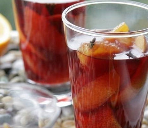 Фотография рецепта Винный коктейль с фруктами