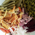 Фотография рецепта Салат с жареным картофелем, свеклой и мясом автор Лилия Аюпова