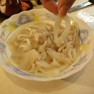Острый кальмар с овощами