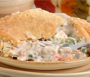 Фотография рецепта Зимний пирог с курицей и овощами