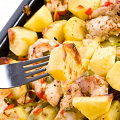 Фотография рецепта Курица с чесноком, лимоном и картофелем автор Марина Шутихина