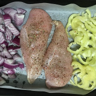 Запеченная курица с рисом
