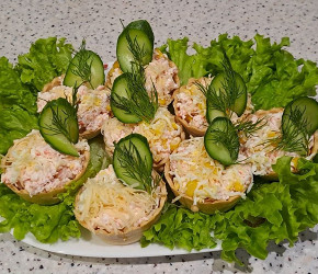 Фотография рецепта Крабовый салат с сыром